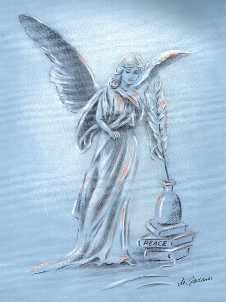  Angel of Peace - Angel Art by Marita Zacharias