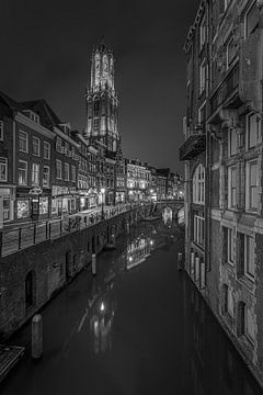 Domtoren en Vismarkt in Utrecht in de avond van Tux Photography