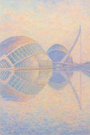 Valencia City of Arts and Sciences – Modern Architecture Impressionist Print by Travel Shop