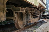 old rosted dirty wheels from train on railroad by ChrisWillemsen thumbnail