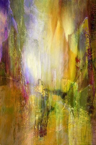 Groen ontmoet paars - gouden licht