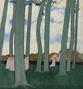 Maurice Denis, Landscape with green trees, 1893 or Procession among the trees by Atelier Liesjes thumbnail
