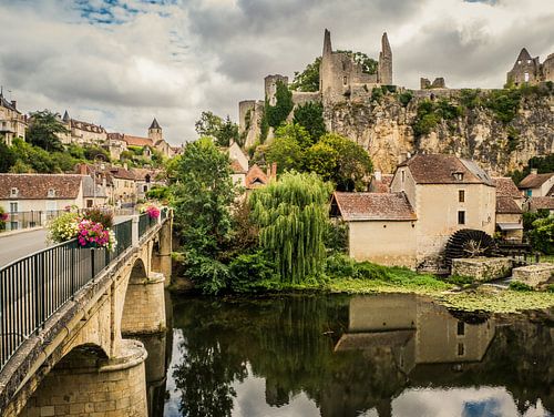 Uitzicht op Angles-sur-l'Anglin, Frankrijk