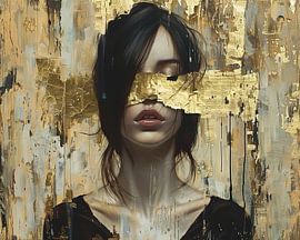 Mysteriöse Schönheit verschleiert von Abstraktes Gemälde