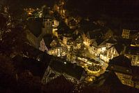 Night shot of the old town of Monschau