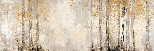 Gold Abstrakt | Flüstern von Sublime Ember von Kunst Laune