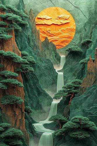 Japanse zonsondergang