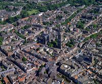 1989: Historic aerial view of Utrecht Cathedral