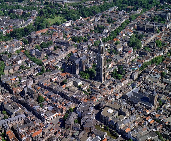 1989 : Vue aérienne historique de la cathédrale d'Utrecht par Frans Rombout