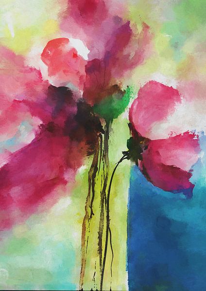 Red Flowers by Angel Estevez