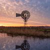 Moulin à vent américain au coucher du soleil à De Alde Feanen sur KB Design & Photography (Karen Brouwer)