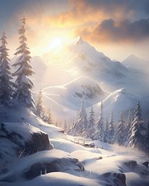 Romantic winter landscape
