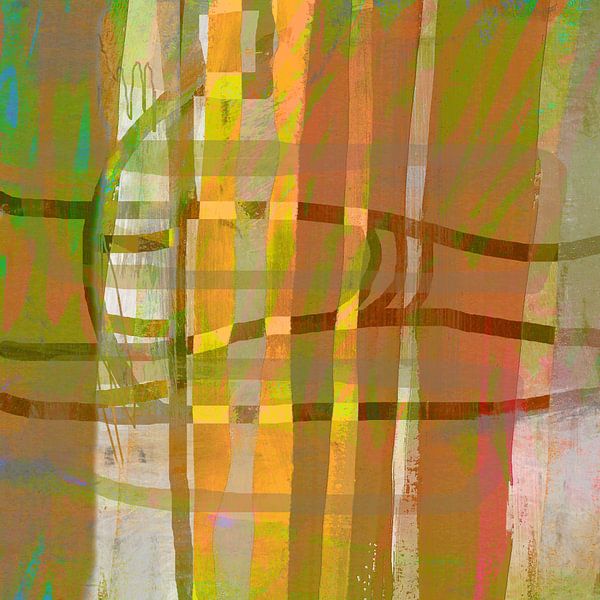 Reduction of shapes 333 Yellow Orange Green by Claudia Gründler