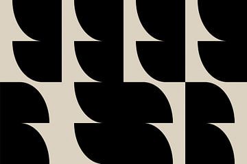 Moderne abstrakte minimalistische geometrische Retro-Formen in Schwarz und Weiß 7 von Dina Dankers