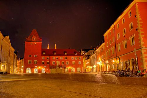 Haidplatz Regensburg bij nacht