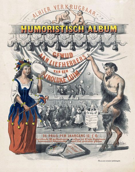 Hendrik Wilhelmus Last, Plakat für das wöchentliche Humoristische Album, 1855 - 1863 von Atelier Liesjes