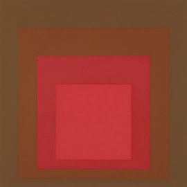 Josef Albers - Hommage aan het plein, Rood, Bruin, Hoge resolutie van Vivanne