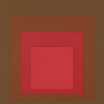 Josef Albers - Hommage aan het plein, Rood, Bruin, Hoge resolutie