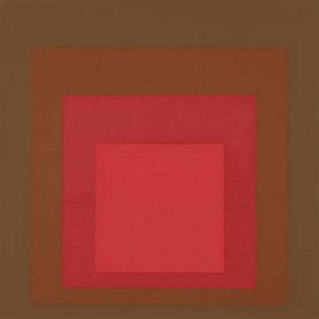 Josef Albers - Hommage aan het plein, Rood, Bruin, Hoge resolutie van Vivanne
