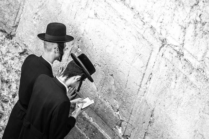 Jérusalem / Mur des Lamentations / Noir et blanc / Photographie de voyage par Jikke Patist