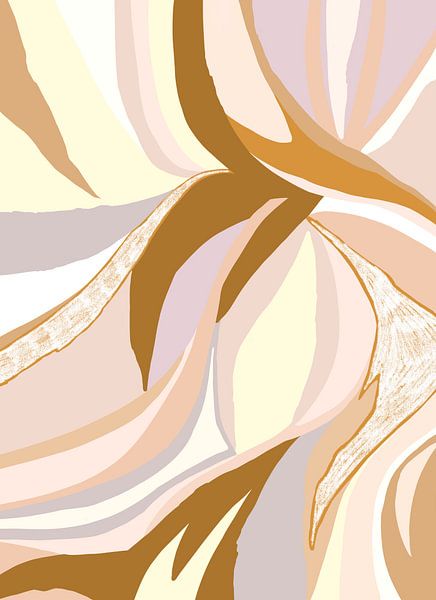 Modern Abstract | Brown Beige Purple by Bohomadic Studio