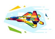 F-22 Raptor in WPAP Illustration von Lintang Wicaksono Miniaturansicht