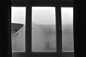 Beschlagene Fenster am Morgen.