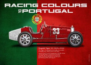 Race kleuren Portugal van Theodor Decker