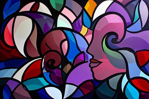 abstracct digitaal schilderij