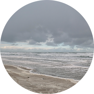 Nederlandse Waddenzee en strand in winter