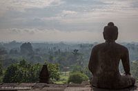 uitzicht java vanaf de Borobudur - java indonesie
