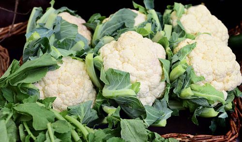 White cauliflower at the market