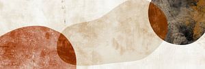 Minimalismus-Panorama abstrakte Boho und japanische Kunstformen
