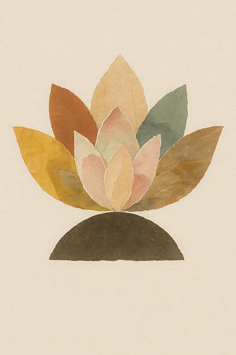 Boho Lotus dans les tons de terre sur But First Framing