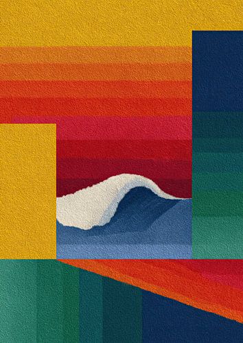 Abstract wave before sunset gradient