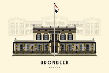 Bronbeek Monument Arnhem – Retro Art Deco Wall Decoration of an Iconic Building A warm and handmade work of art depicting the Bronbeek monument in Arnhem. With a stylish retro look and art deco influences, this piece is a timeless wall decoration for lovers of architecture, heritage and design with character. by Stedenkunst