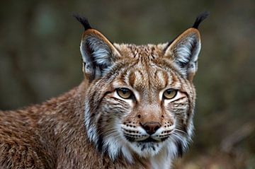 Close-up portrait of a lynx by Art & Soul Creations