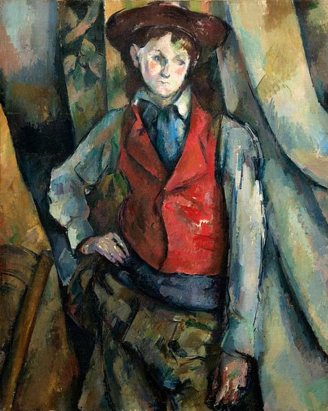 Jongen in een Rood Vest, Paul Cézanne van Liszt Collection