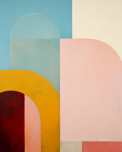 Moderne Abstraktion in ungewöhnlicher Farbkombination