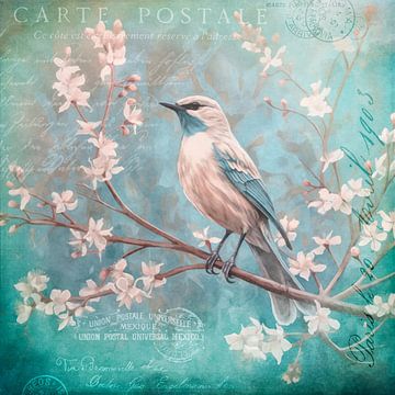 Spring Bird Vintage Nostalgia von Andrea Haase