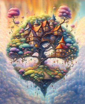 Tree house in heaven by Bianca Wisseloo