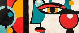 Abstract face in bold colours by Poster Art Shop