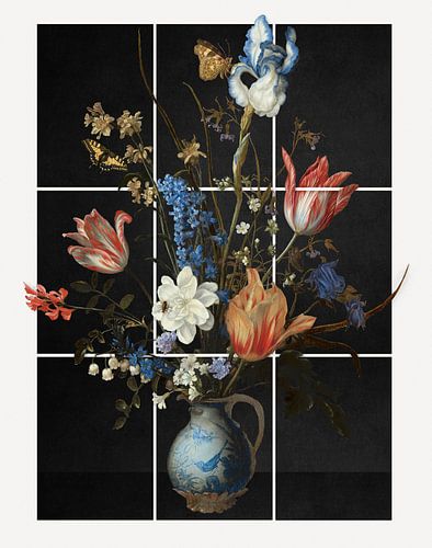 Flowers in a Wan-Li Vase - a Framed Edition