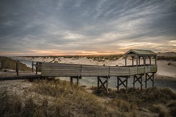 Zonsondergang Petten strand van Thomas Paardekooper