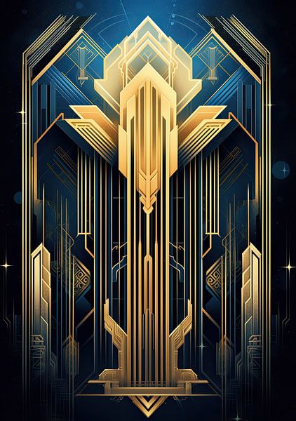 Art Deco Print Poster Wall Art Impression d'art par Niklas Maximilian