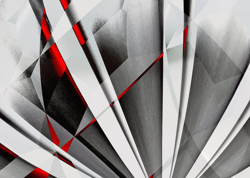Abstractum rouge-gris par Max Steinwald