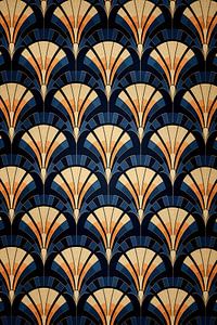 Symmetrisches Art Deco Fächermuster