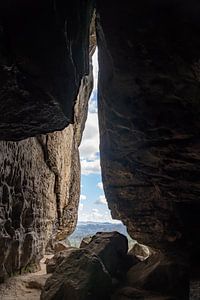 Frienstein, Sächsische Schweiz - Felsspalt Idagrotte