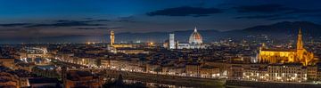 Panorama uitzicht van Florence - Italie van Roy Poots