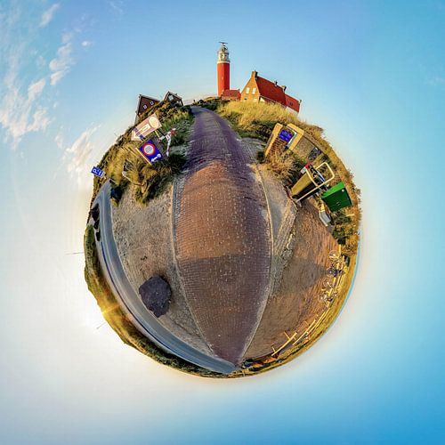 Tiny Planet Vuurtoren Eierland Texel